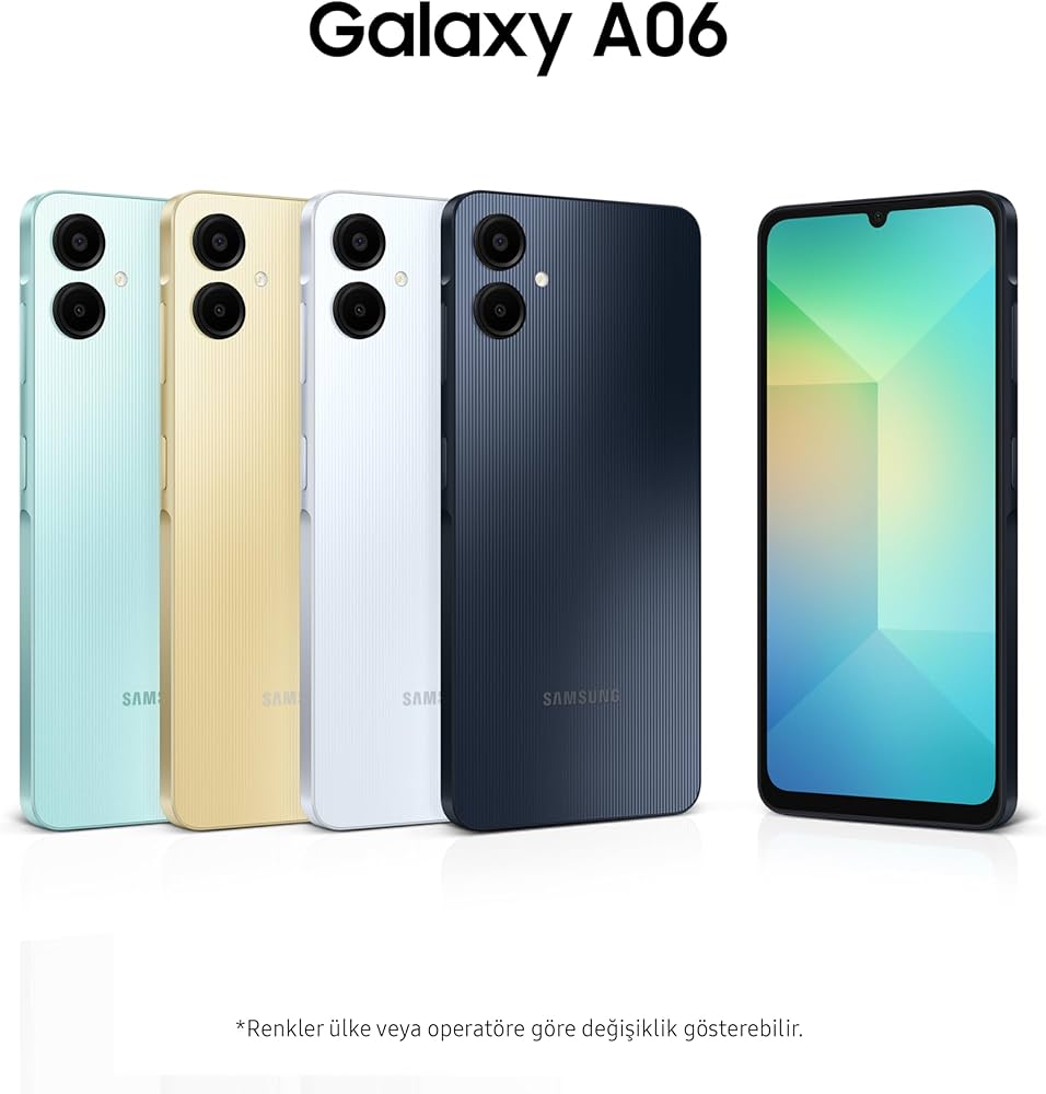 Samsung Galaxy A06 Akıllı Cep Telefonu, 4 GB RAM, 128 GB Depolama